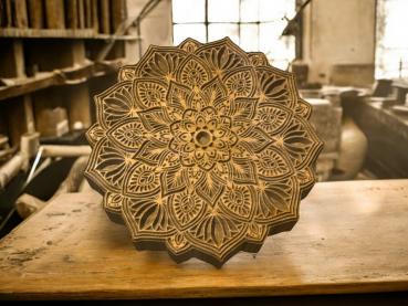 Mandalastempel aus Hartholz